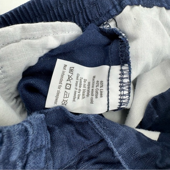 Janie and Jack (6-12mo) Navy Blue Linen Pants - Picture 3 of 9
